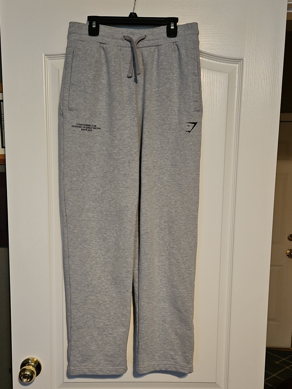 Gymshark Light Gray Men’s Joggers with Drawstring